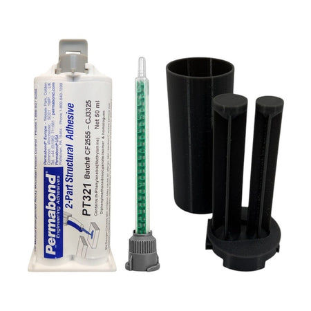 Permabond Urethane PT321 Super Fast Set 1 - 1.5 min 50ml Cartridge and Starter Kit Permabond