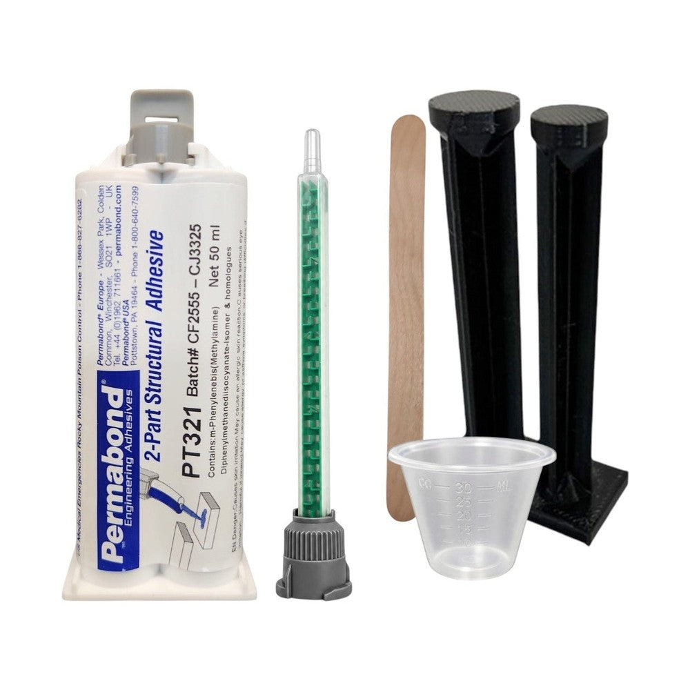 Permabond Urethane PT321 Super Fast Set 1 - 1.5 min 50ml Cartridge and Starter Kit Permabond