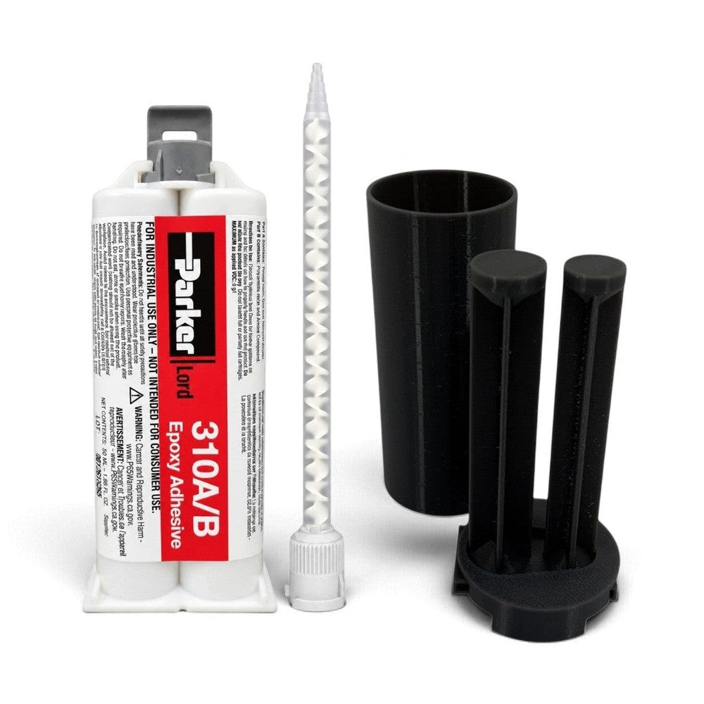 LORD 310-A/310-B Epoxy Adhesive Slow Set 30-60 min With Chemical Resistant Light-Resistant Thixotropic Thick Gel for Rubber, Plastics, Urethanes, Metals Lord