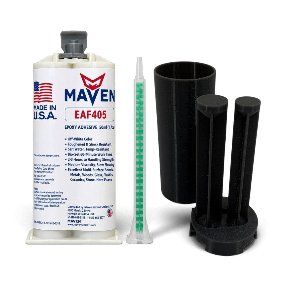 Maven EAF405 Fast Set 5 Minute Black Epoxy - Toughened 5-minute Set Epoxy Adhesive Maven Adhesives
