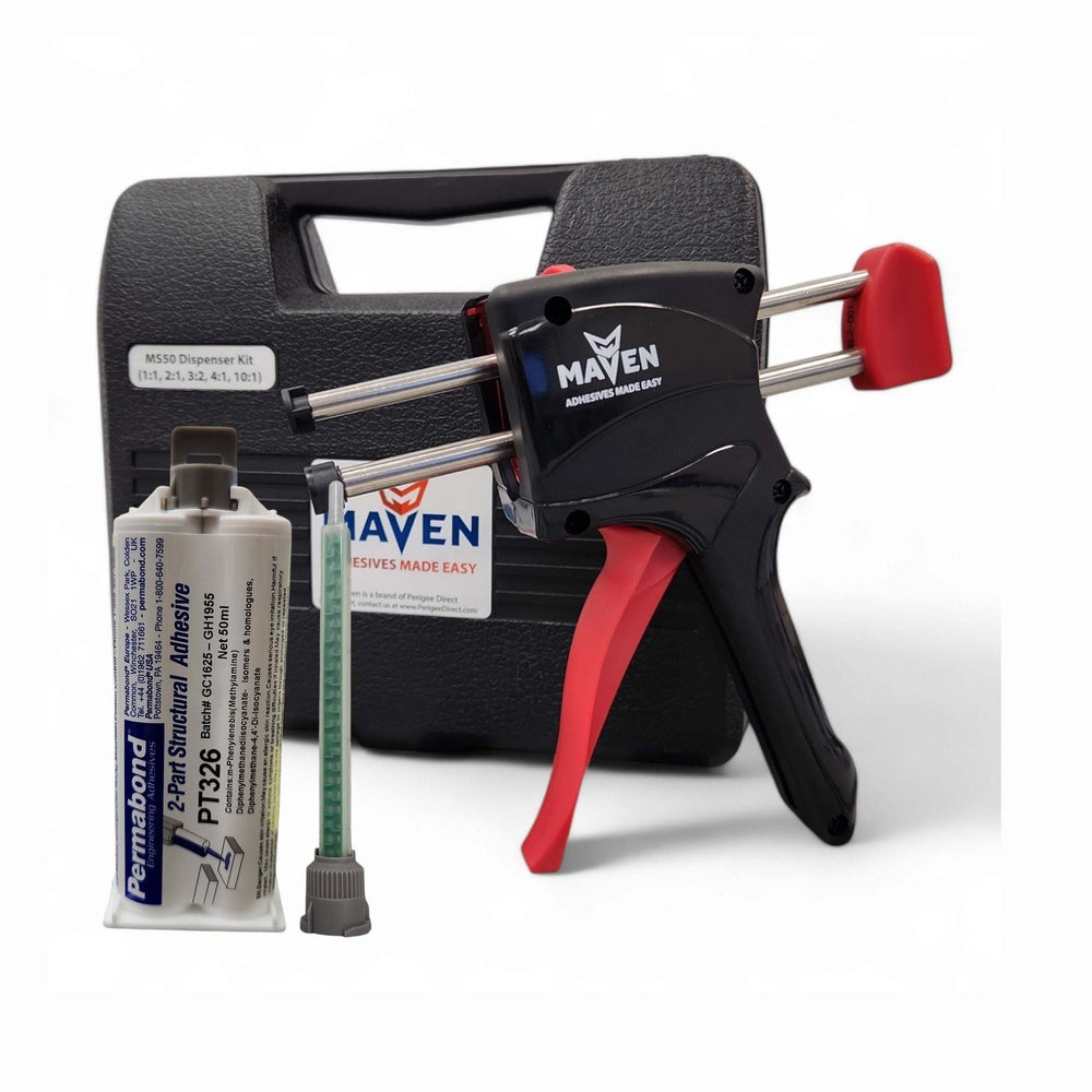 Permabond Urethane PT326 Fast Set 4 - 7 min 50ml and 400ml Cartridge and Starter Kit Permabond