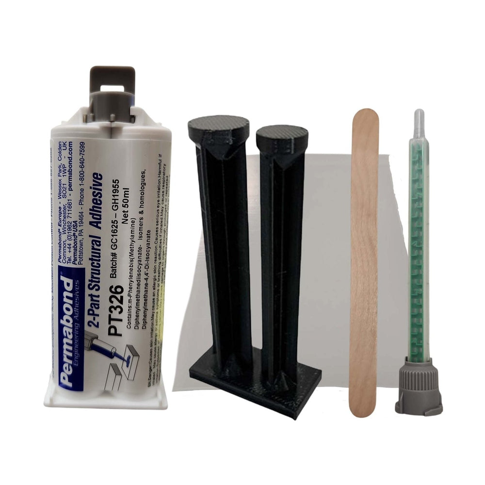 Permabond Urethane PT326 Fast Set 4 - 7 min 50ml and 400ml Cartridge and Starter Kit Permabond
