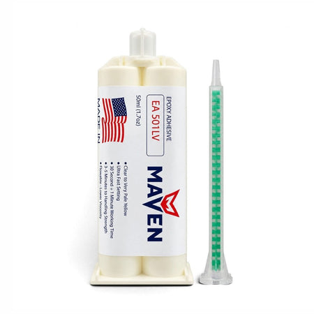 Maven Epoxy EA 501 LV - Very Fast Set 1 Min-Low Thin Viscosity-Translucent Clear-1:1 ratio Maven Adhesives