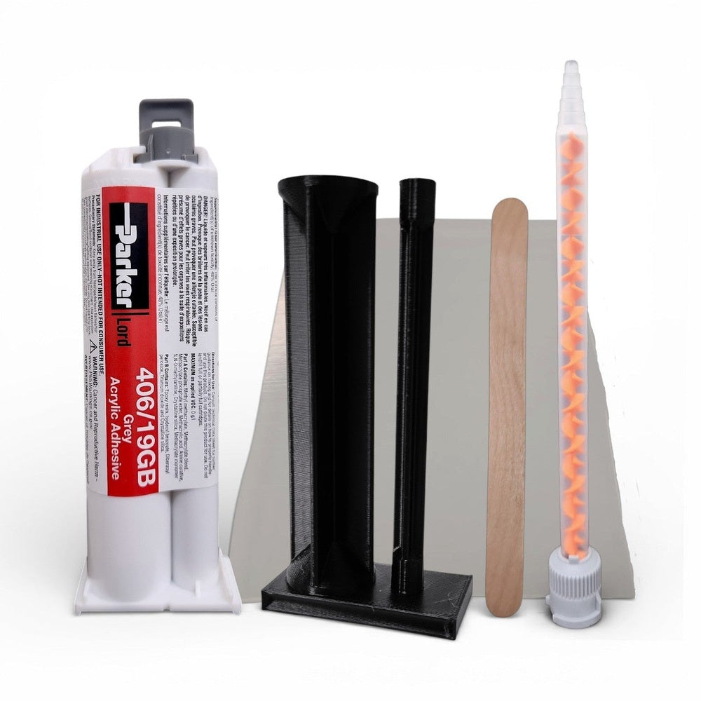 LORD 406/19GB 4-6 Minute "Glass-Bead" formula Temperature Resistant, Non-Sag acrylic adhesive Lord