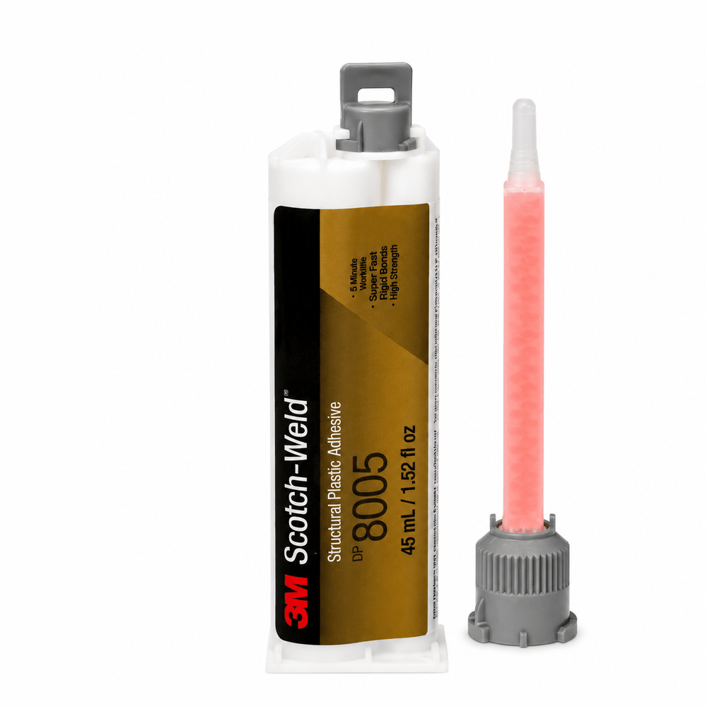3M Scotch-Weld DP8005 Off-White Glue for Polyethylene PE, Polypropylene PP, and TPO Soft Rubbery Plastics PE, HDPE, LDPE, PP, PPCO, PPHO 3M Scotch-Weld