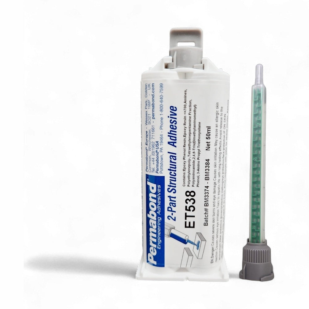 Permabond ET538 1:1 Ratio Slow Set 120 - 150 min Gray color Two-Part Epoxy Adhesive Permabond