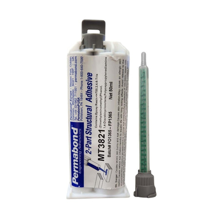 Permabond MT3821 Medium Set 10 - 20 min Modified Two Component Epoxy Black Cartridge And Accessories Permabond