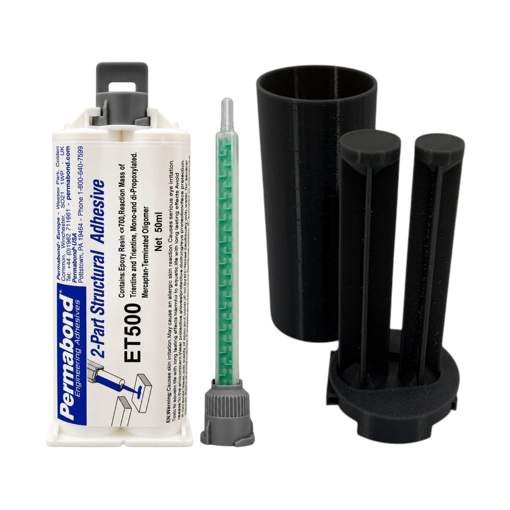 PERMABOND ET500 Mixing Ratio 1:1 Fast set 3 - 4 min Cure Two Component Epoxy Clear Cartridges & Accessories PERMABOND