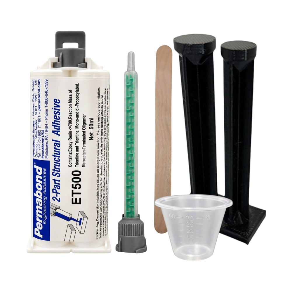 PERMABOND ET500 Mixing Ratio 1:1 Fast set 3 - 4 min Cure Two Component Epoxy Clear Cartridges & Accessories PERMABOND