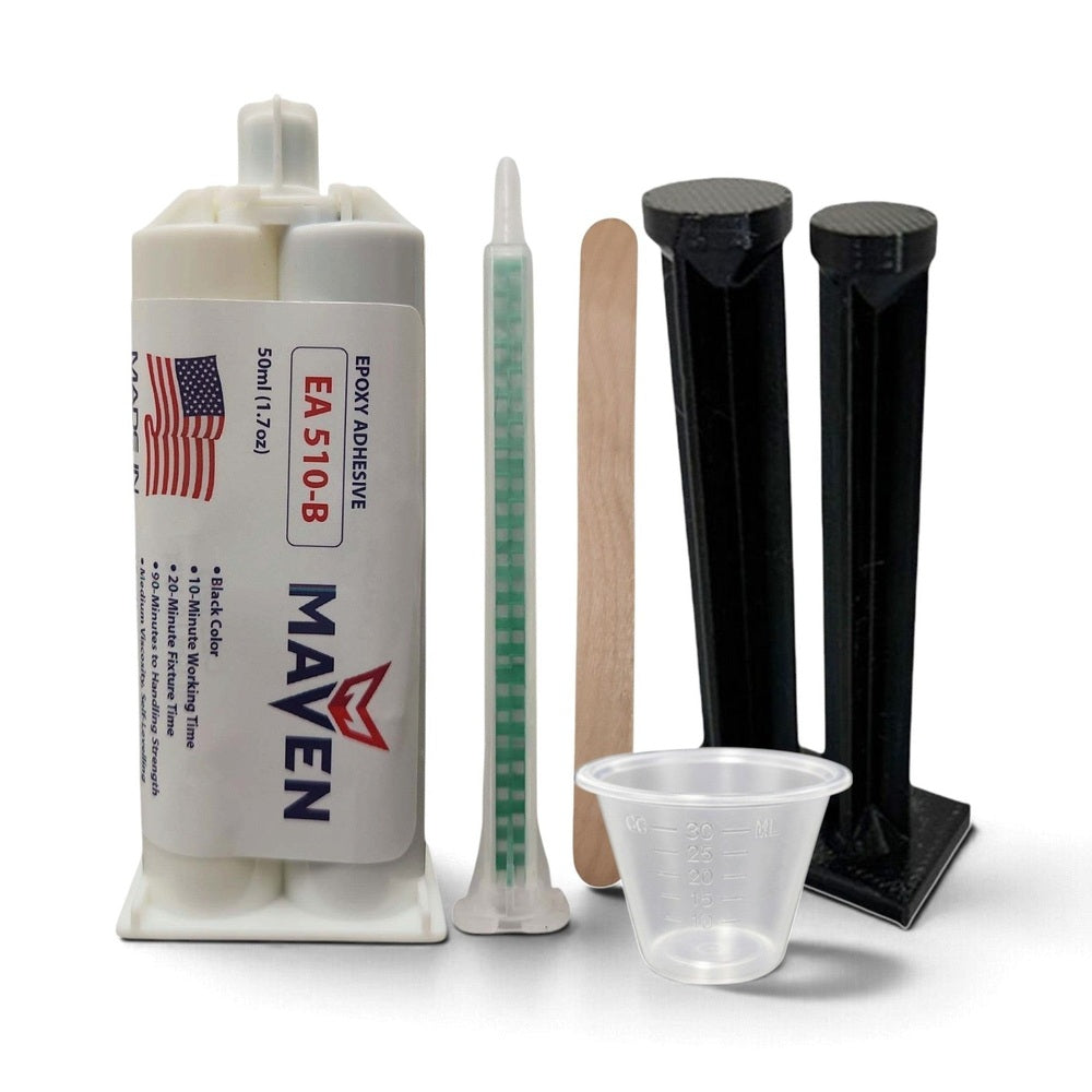 Maven 10-Minute Black Epoxy EA510-B Chemical Resistant Medium Viscosity Adhesive Direct substiture for Devcon 10 Minute Black 14255 Maven Adhesives