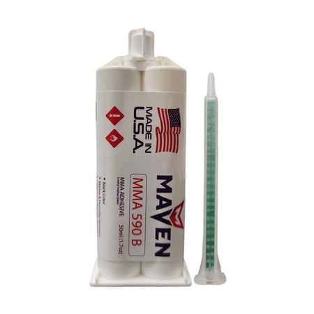 Maven MMA 590 - Slow Set 90-110 minutes MMA Marine-Optimized Adhesive - Thick/High Viscosity Black or White 1:1 ratio Maven Adhesives