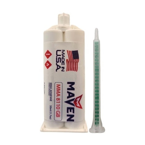Maven MMA8110 GB - Metals, Galvanized Metals, Hot-Dipped Metals, Nylons, and Plastics MMA with embededed Glass Microbeads - Gray , 10-Minute Set, Exceptional Strength & Elongation PerigeeDirect