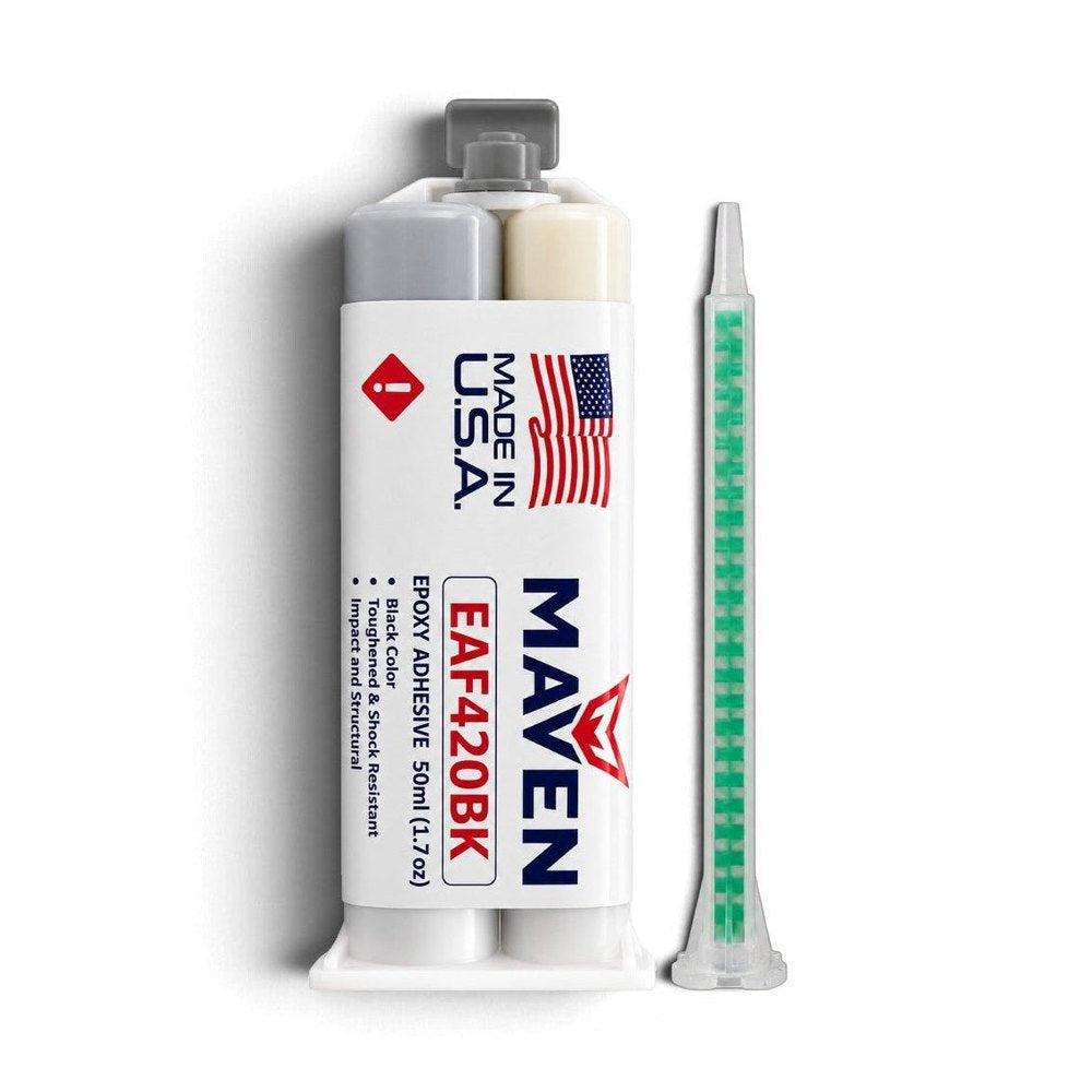 Maven EAF420 Black - Medium Set 20 Minute Epoxy Black - Toughened Temp Resistant 20-Minute Set Carbon Fiber, Plastic & Metal Maven Adhesives