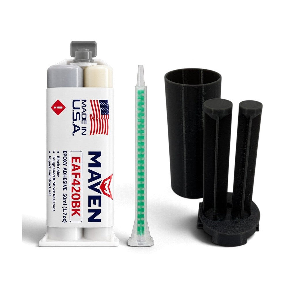 Maven EAF420 Black - Medium Set 20 Minute Epoxy Black - Toughened Temp Resistant 20-Minute Set Carbon Fiber, Plastic & Metal Maven Adhesives