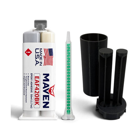 Maven EAF420 Black - Medium Set 20 Minute Epoxy Black - Toughened Temp Resistant 20-Minute Set Carbon Fiber, Plastic & Metal Maven Adhesives