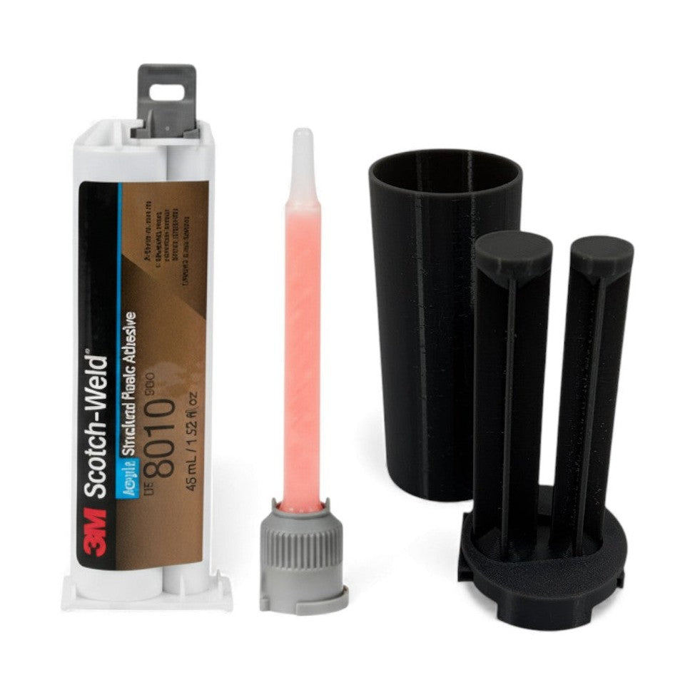 3M Scotch-Weld DP8010 Blue Cartridge 10:01 Mix Ratio, Low Surface Energy Bonder Polypropylenes, Polyethylenes, TPO, etc Acrylics Adhesive 3M Scotch-Weld