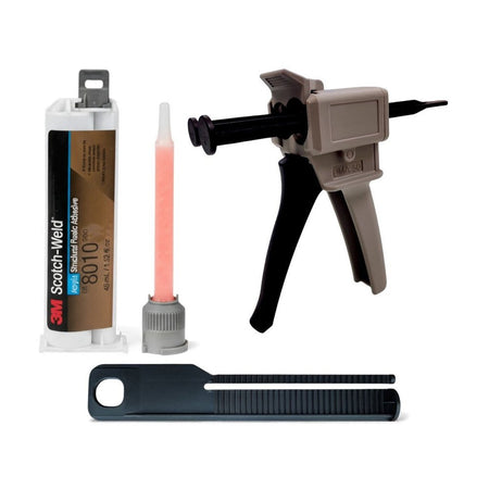 3M Scotch-Weld DP8010 Blue Cartridge 10:01 Mix Ratio, Low Surface Energy Bonder Polypropylenes, Polyethylenes, TPO, etc Acrylics Adhesive 3M Scotch-Weld