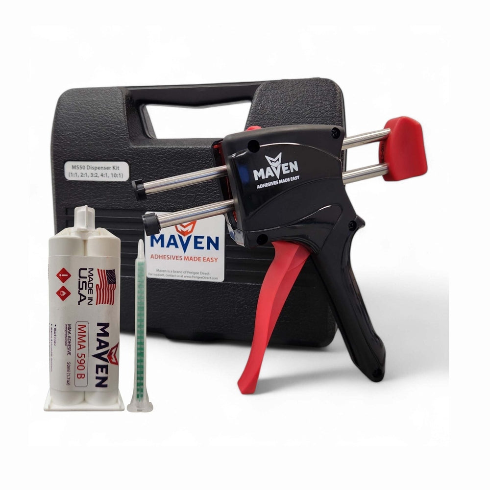 Maven MMA 590 - Slow Set 90-110 minutes MMA Marine-Optimized Adhesive - Thick/High Viscosity Black or White 1:1 ratio Maven Adhesives