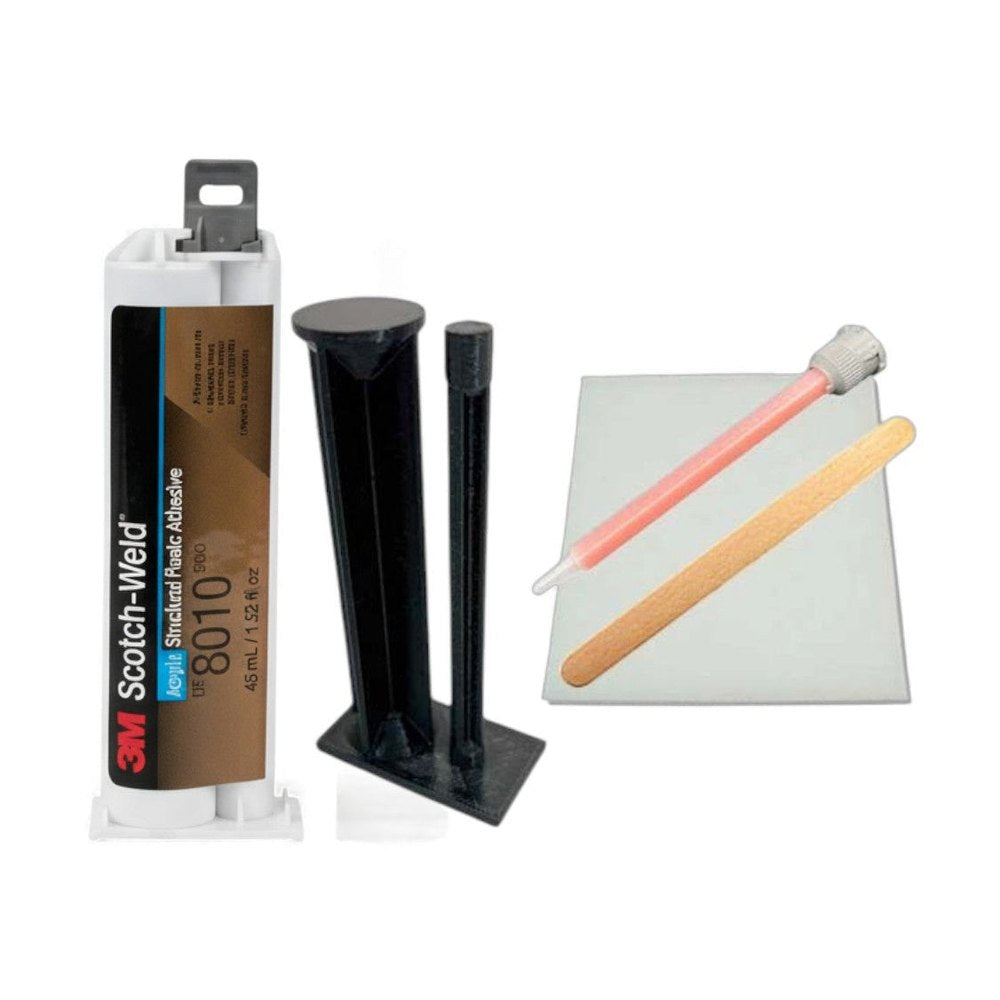 3M Scotch-Weld DP8010 Blue Cartridge 10:01 Mix Ratio, Low Surface Energy Bonder Polypropylenes, Polyethylenes, TPO, etc Acrylics Adhesive 3M Scotch-Weld