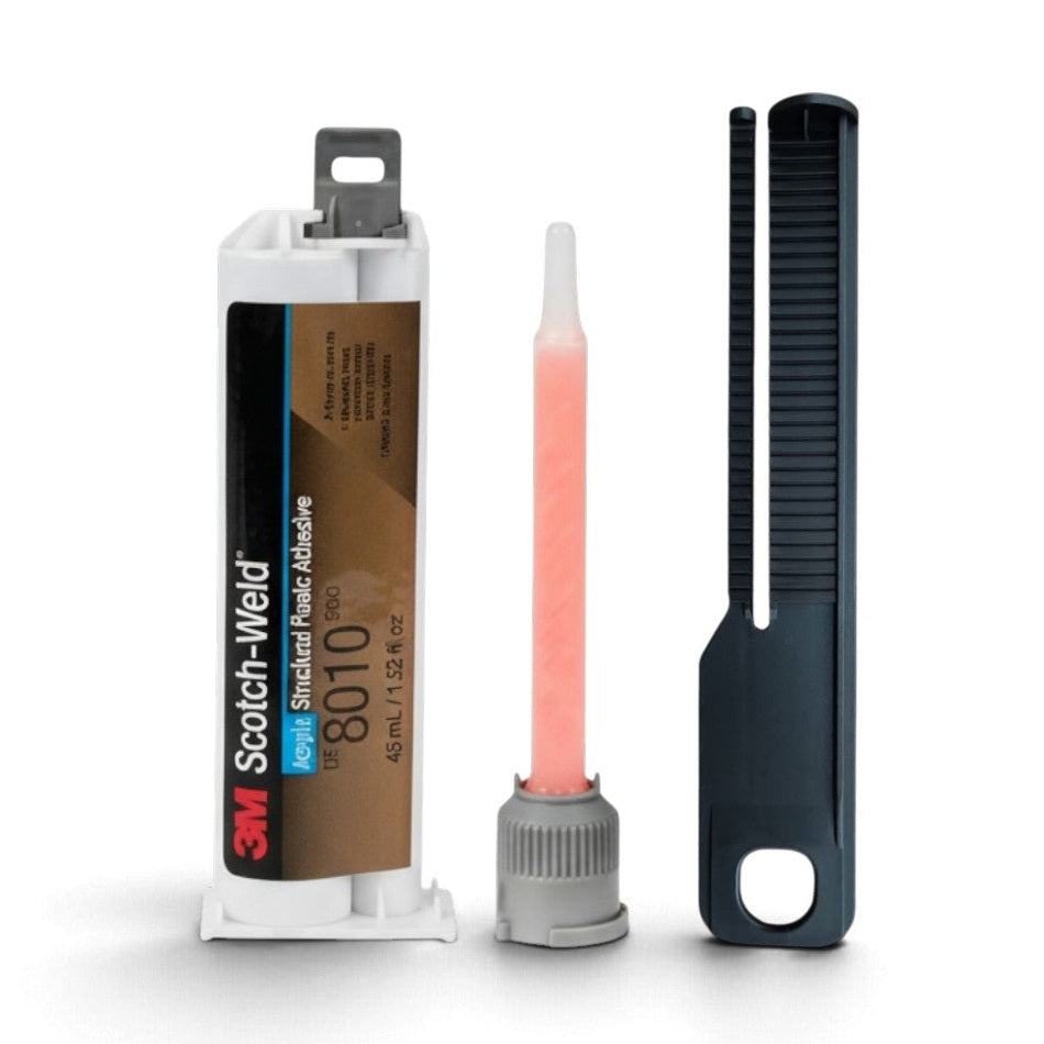3M Scotch-Weld DP8010 Blue Cartridge 10:01 Mix Ratio, Low Surface Energy Bonder Polypropylenes, Polyethylenes, TPO, etc Acrylics Adhesive 3M Scotch-Weld