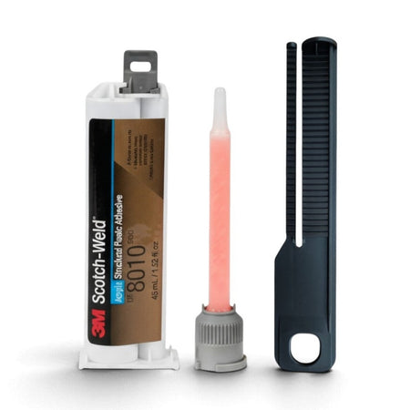 3M Scotch-Weld DP8010 Blue Cartridge 10:01 Mix Ratio, Low Surface Energy Bonder Polypropylenes, Polyethylenes, TPO, etc Acrylics Adhesive 3M Scotch-Weld