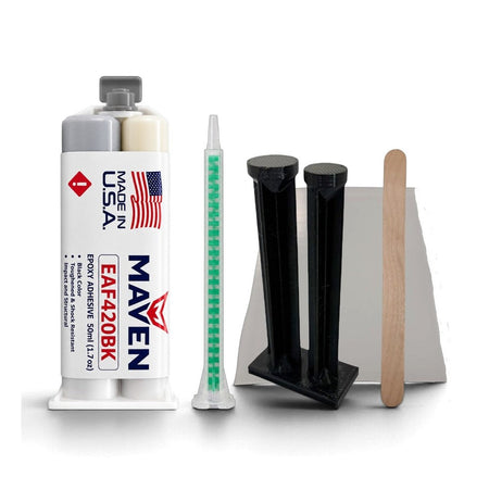 Maven EAF420 Black - Medium Set 20 Minute Epoxy Black - Toughened Temp Resistant 20-Minute Set Carbon Fiber, Plastic & Metal Maven Adhesives