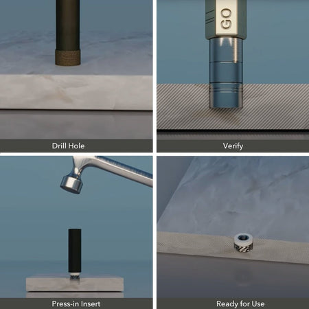 KEEP-NUT Single Set For Undermount Sinks-1/4-20 Thread Keep-Nut