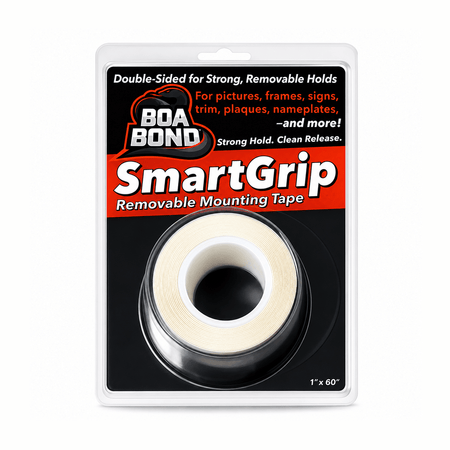 BoaBond SmartGrip Standard Removable Mounting Tape, 1 in x 5 ft Roll BoaBond