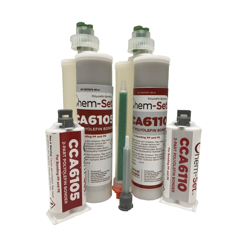 Chem-Set 6105 No-Primer Polyolefin Adhesive for HDPE, LDPE, Polypropylene & Low Surface Energy Plastics