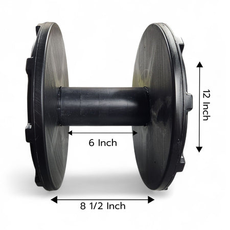 Maven ReelCore Empty 12-inch Reels Spools 4 lengths 4, 6, 10, 13-in Sturdy Impact Resistant HDPE For Wires, Cords, Rope, Hose and more Maven Reel Core