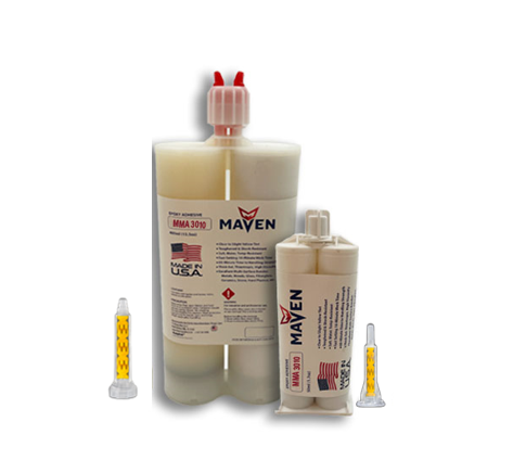 Maven MMA 3010 Acrylic - Medium Set 15-Min MMA Adhesive-Thick/High Viscosity Beige-1:1 ratio