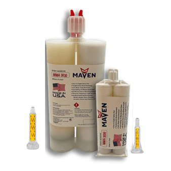 Maven MMA 3030 - Medium Set 15 minutes MMA Adhesive - Medium Viscosity White 1:1 ratio