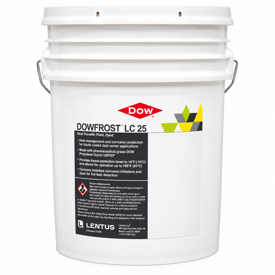 Dow DOWFROST™ LC 25 Data Center Heat Transfer Fluid 5 Gallon Pail
