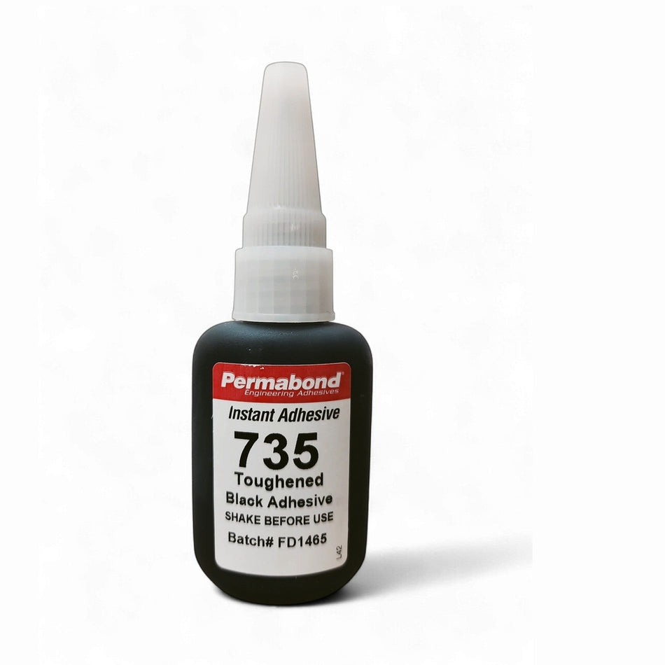 Permabond 735 Instant Adhesive-Black Magic Toughened & Flexible Slow-Set-Gap Filling Permabond