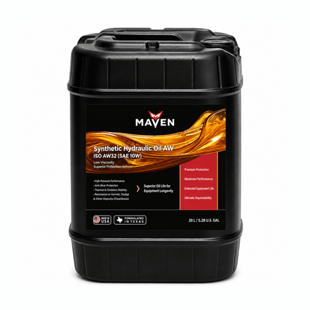 Maven Synthetic Hydraulic Oil AW Anti Wear ISO 32, 46, 68 Pure Synthetic formula Maven Lubricants