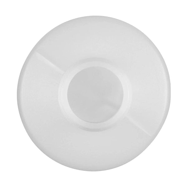 8 oz. 1/2 pint Natural Round HDPE Plastic Bottle 24mm outlet with included 24/410 White Ribbed Cap PerigeeDirect
