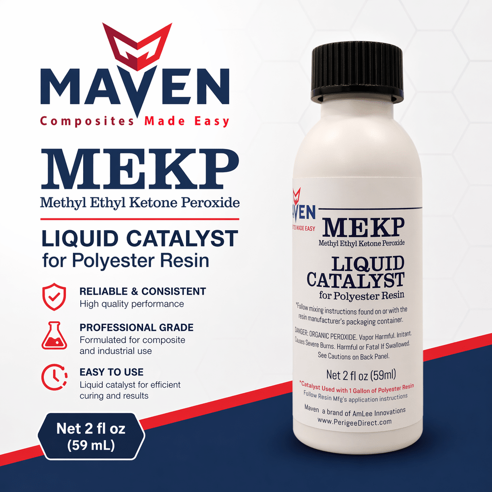 Maven Composites MEK-P Hardener / Liquid Catalyst for Polyster & Vinyl Ester Resins Methyl Ethyl Keytone Peroxide Cadox by Nouryon