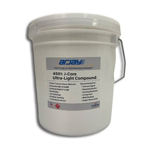 Arjay 4501-4502 J-Core Standard Viscosity Ultra-Light Hardtop and Small Part Sandwich-Style Bonding Compound for Manufacturing Boats & Ships, Navy Ships, Bulk Vessels, LPG/LNG Tanks, Power Boats, Recreationa Boats PerigeeDirect