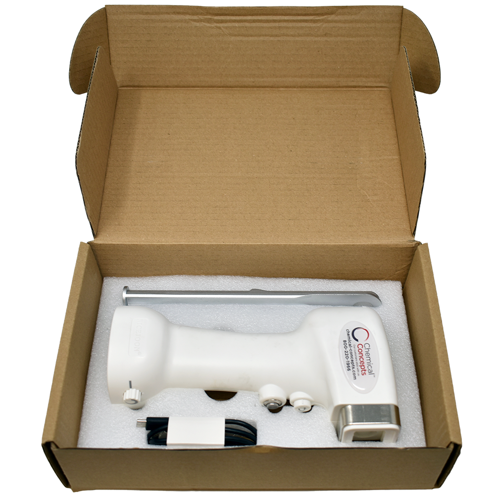 Chem-Set battery-powered dispensing gun, 50ml, in use