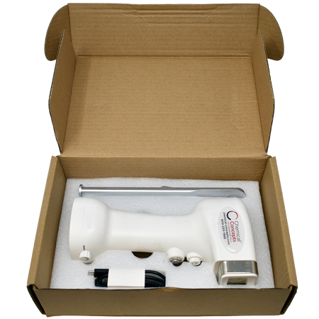 Chem-Set battery-powered dispensing gun, 50ml, in use