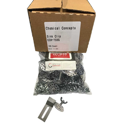 Chem-Set Bulk Sink Anchor Kit, 100 sets of glue-on studs, clips, star washers, and wingnuts