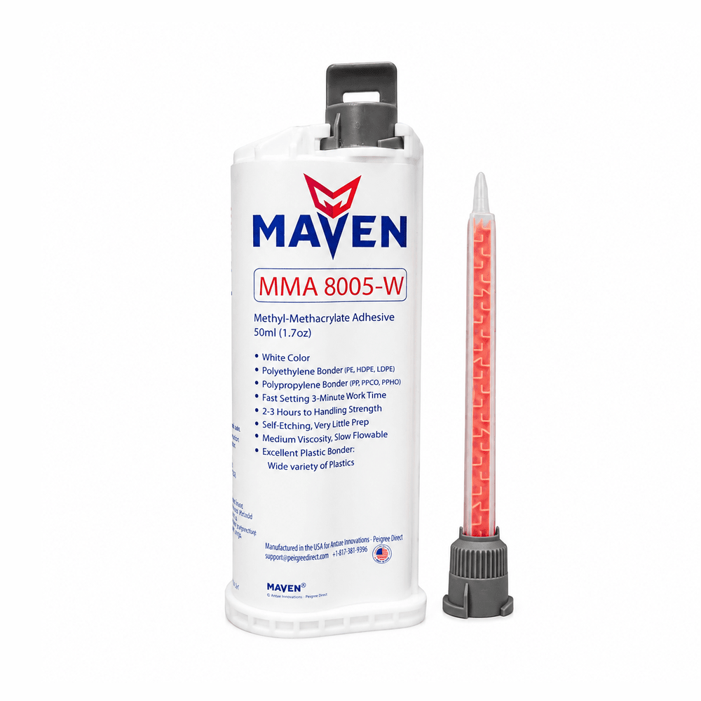 Maven MMA8005 Polyolefin Bonder Bonds Polyethylene, Polypropylene& Nylon High Strength MMA Adhesive Perigee Direct