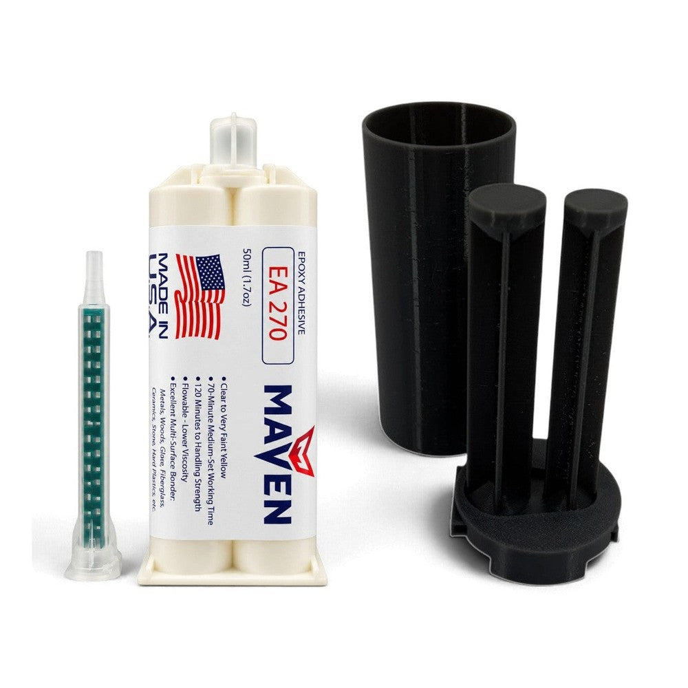 Maven Epoxy EA 270 - Slow Set 60-80-Min Epoxy-Medium Viscosity Amber Clear-1:1 ratio Maven Adhesives