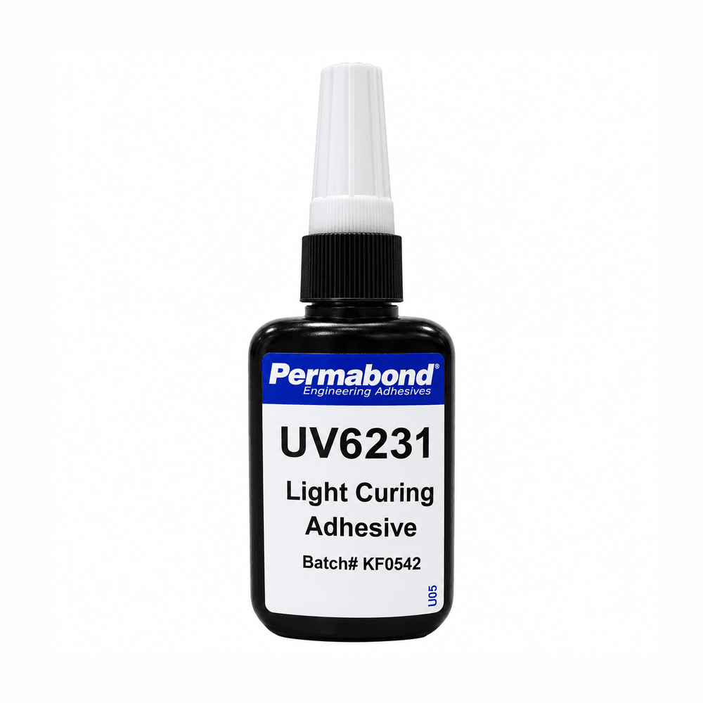 PERMABOND UV6231 UV glue with high clarity and excellent moisture and humidity resistance, thicker gel ultra-slow flow Permabond