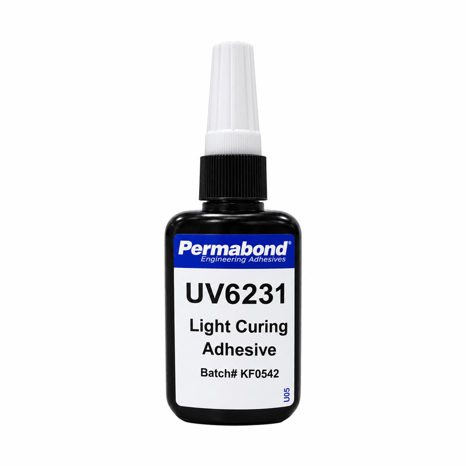 PERMABOND UV6231 UV glue with high clarity and excellent moisture and humidity resistance, thicker gel ultra-slow flow Permabond
