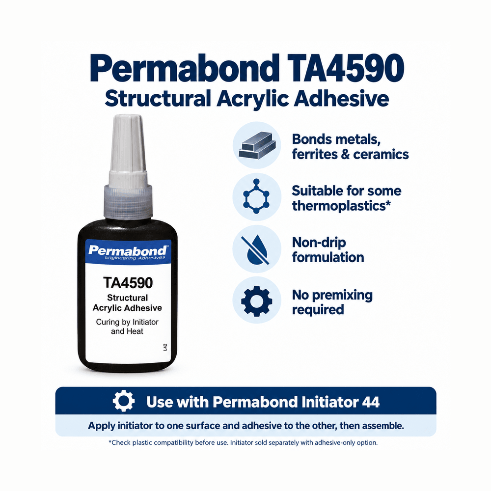 Permabond TA4590 Fast-Setting Acrylic Adhesive Kit Permabond