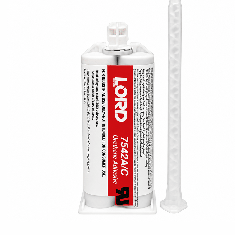 LORD 7542 Urethane Adhesive System - Thin Viscosity, Flowable with Configurable Set-Time & high strength for FRP, SMC, Plastics, primed metals, powder coating Lord
