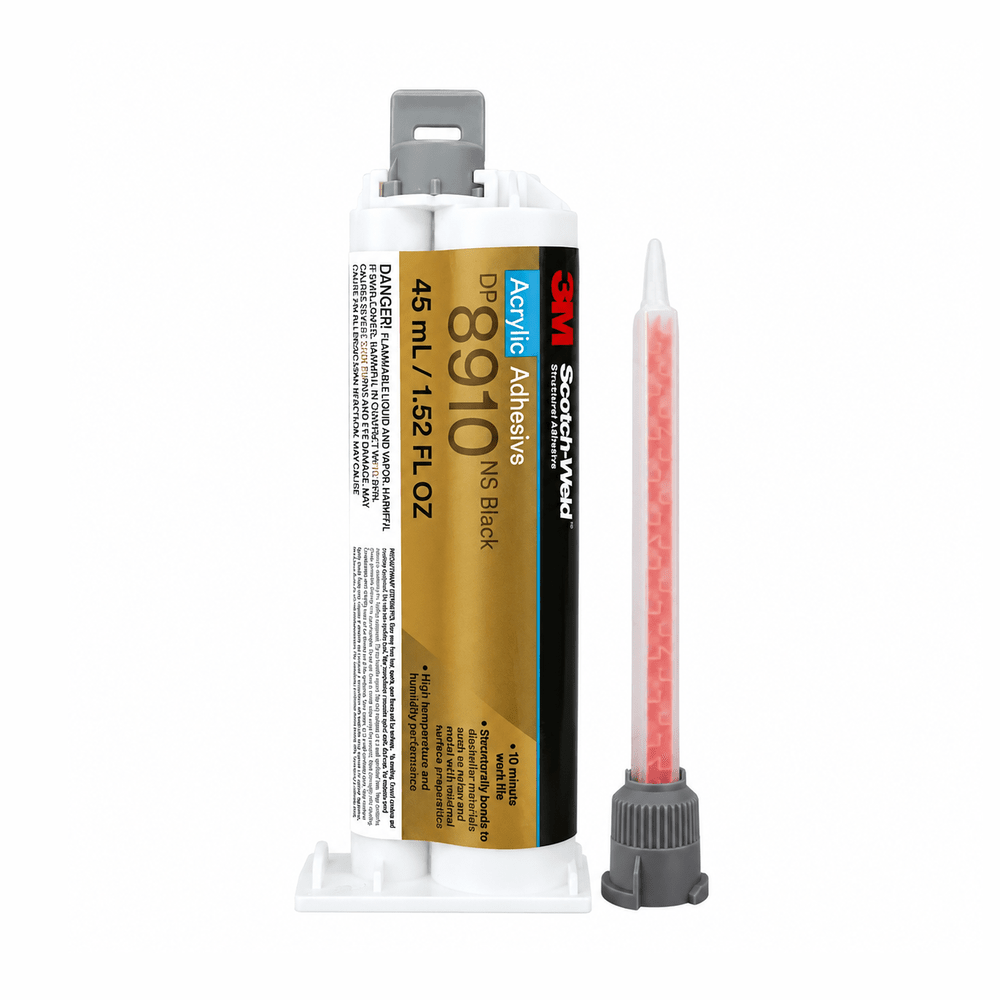3M Scotch-Weld DP8910NS Black Cartridge 10:01 Mix Ratio, Nylon Bonder Acrylics Adhesive 3M Scotch-Weld
