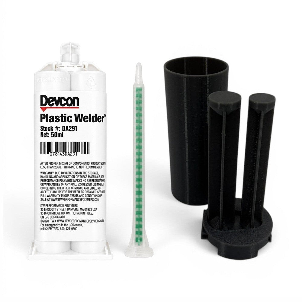 Devcon Plastic Welder White DA291 50ml & DA160 400ml - High-Strength Toughened MMA Adhesive Devcon
