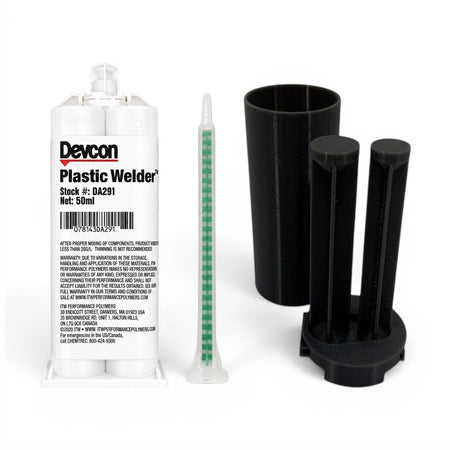 Devcon Plastic Welder White DA291 50ml & DA160 400ml - High-Strength Toughened MMA Adhesive Devcon